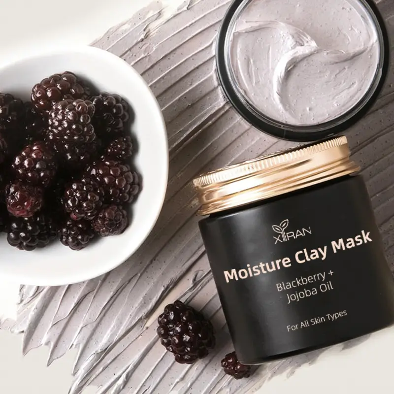 custom logo rose cica pink clay face mask hydration skin glow clay mask set